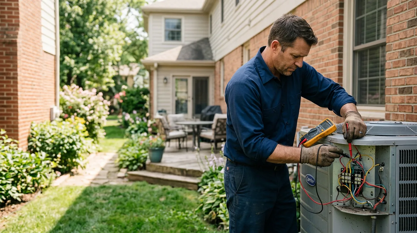 HVAC technician working near Woodland Hills, CA